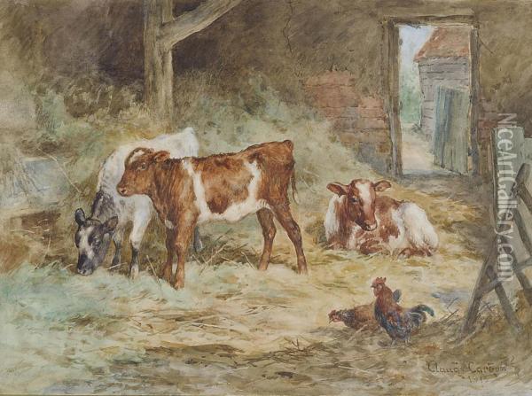 Farmyard Pets Oil Painting - Claude Cardon