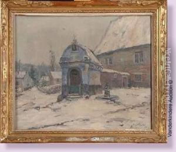 Coin De Village Enneige Oil Painting - Yvonne Vonnot-Viollet