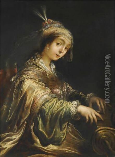 Saint Cecilia Oil Painting - Claude Vignon