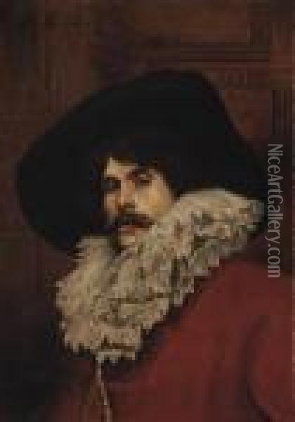 Buste De Mousquetaire Oil Painting - Ferdinand Victor Leon Roybet