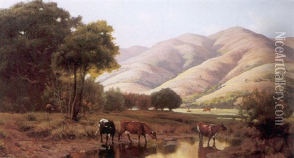 Evening Shadows Over San Geronimo Oil Painting - Gordon Coutts