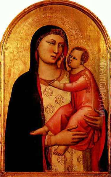 Madonna and Child 1335 Oil Painting - Bernardo Daddi