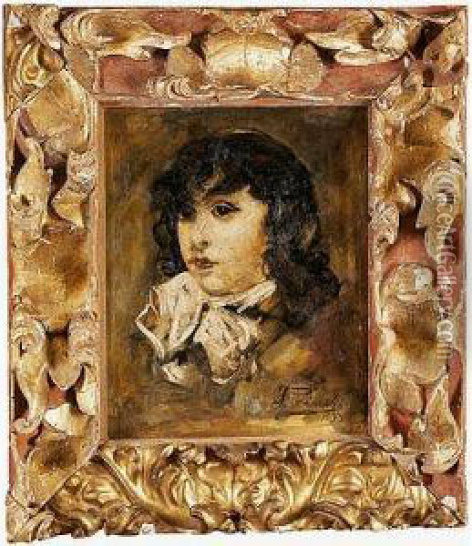Retrato Deignacito Oil Painting - Ignacio Pinazo Camarlench