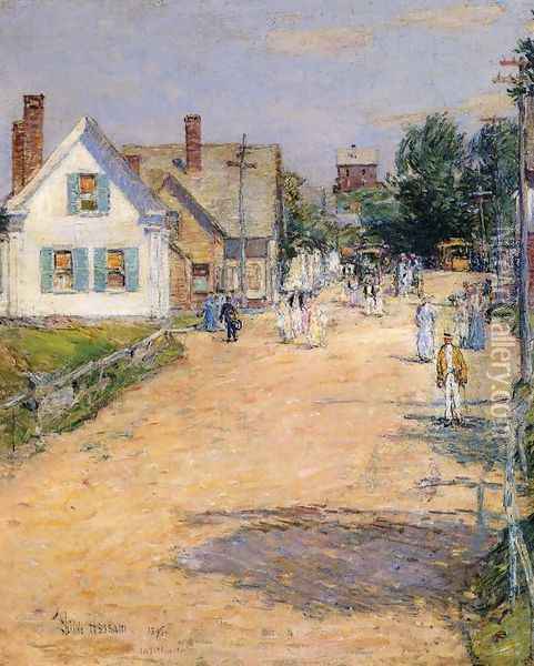 East Gloucester, End of Trolly Line Oil Painting - Frederick Childe Hassam