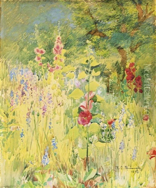 Wild Flowers Oil Painting - Rosina Emmet Sherwood