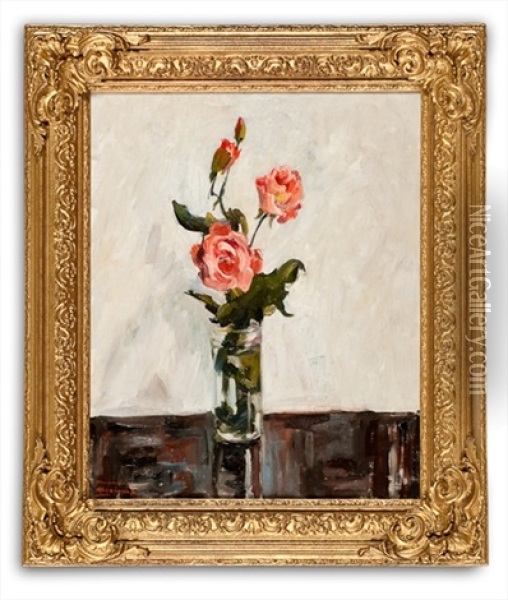 Roses Oil Painting - William A. MacDonald