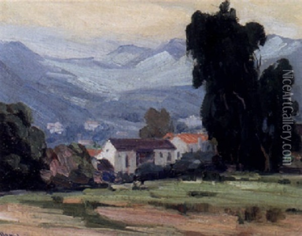 Flintridge, Early Morning Oil Painting - Jean Mannheim