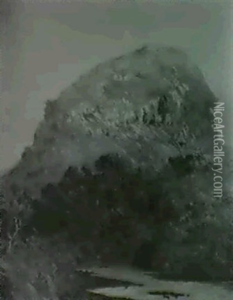 Cerro De La Frontera Oil Painting - Ernesto Laroche