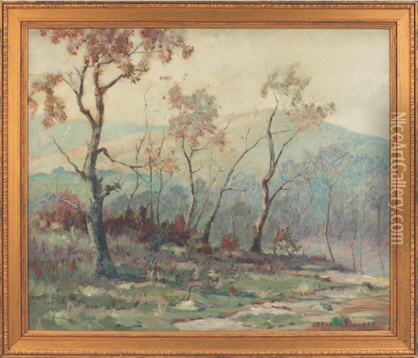 Autumn Landscape Oil Painting - Herbert J. Day