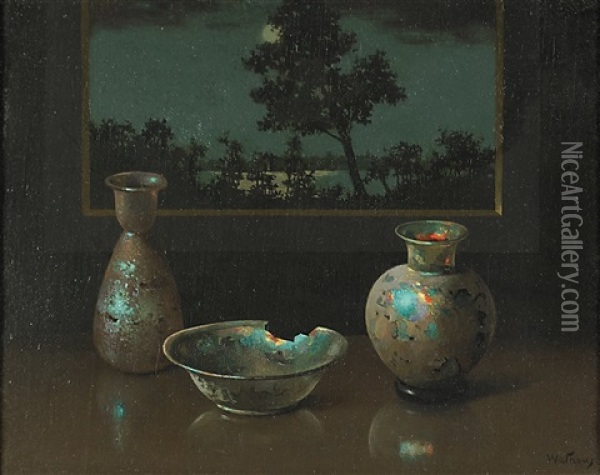 Syro-roman Glass Oil Painting - Harry Willson Watrous