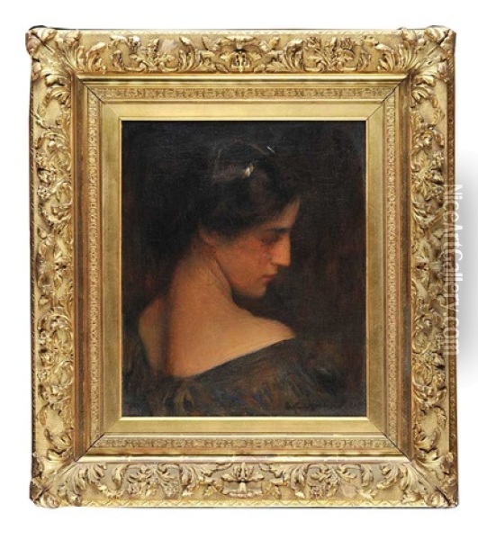 Portrait Of Francesca Oil Painting - Arthur Hacker