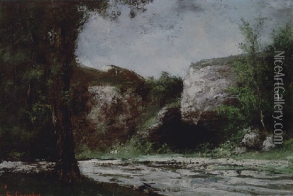 Vallee De Doubs Oil Painting - Gustave Courbet