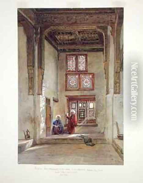 Reception room in the house of the Memlook Roduan Bey Cairo Oil Painting - Frank Dillon