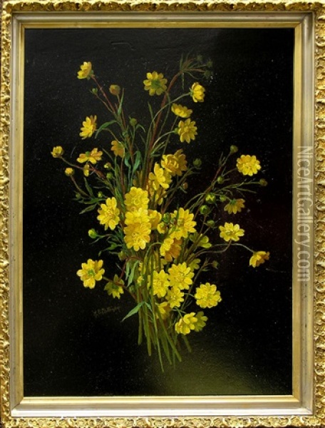 Bouquet Of Yellow Flowers Oil Painting - Alice Brown Chittenden