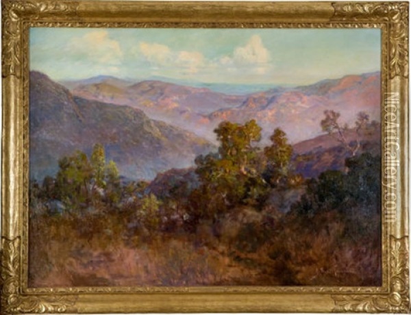 The Foothills Of California, Tejon Ranch Oil Painting - John Bond Francisco