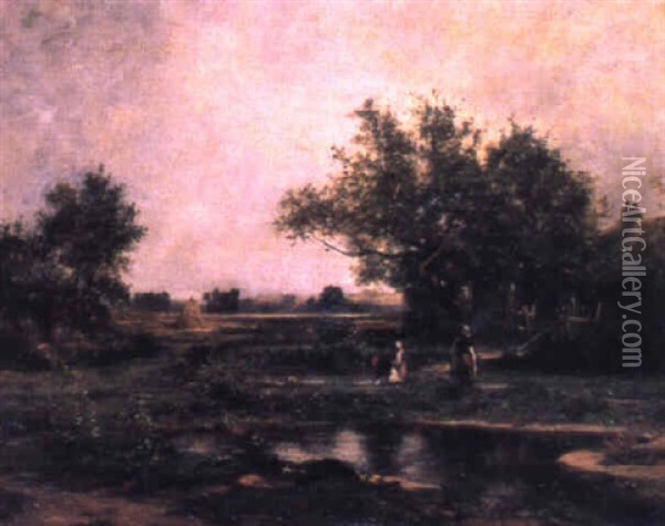 Landschaft Bei Avignon Oil Painting - Emile Charles Lambinet