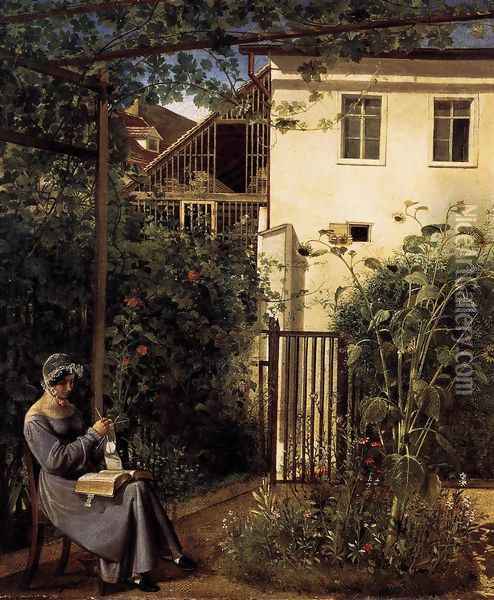 Viennese Domestic Garden 1828-30 Oil Painting - Erasmus Engert