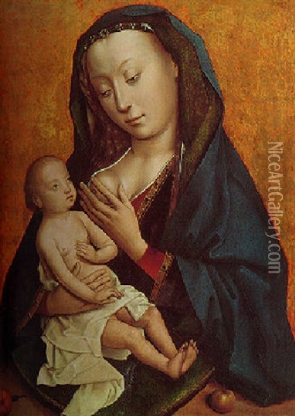 The Virgin And Child Oil Painting -  Master of the Legend of Saint Lucy