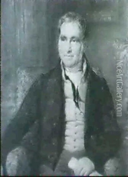 Portrait Of Henry Petty-fitzmaurice                         Third Marquis Of Lansdowne Oil Painting - John Linnell