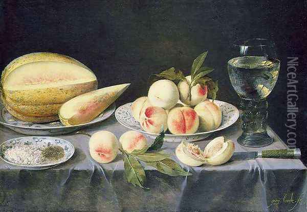 Still Life 2 Oil Painting - Johann Georg (also Hintz, Hainz, Heintz) Hinz