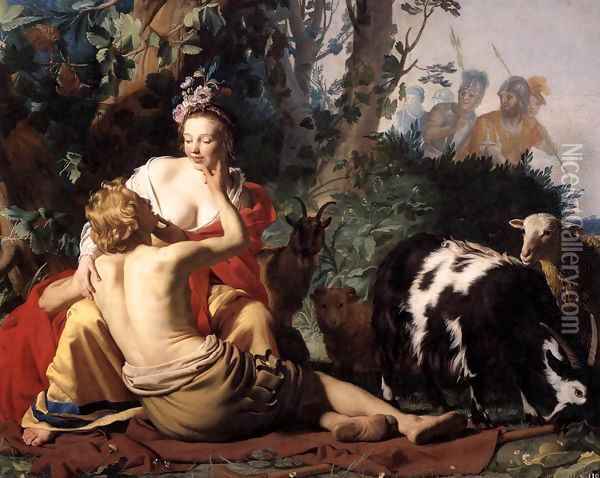 Granida and Daifilo Oil Painting - Gerrit Van Honthorst