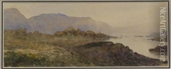 Scottish Hills Oil Painting - David Young Cameron