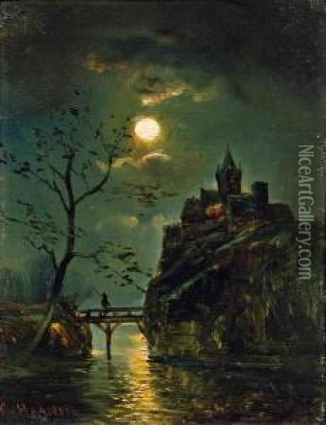 Vollmondnacht Oil Painting - George Harvey