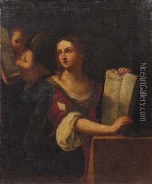 La Sibilla Olio Su Tela Oil Painting - Elisabetta Sirani