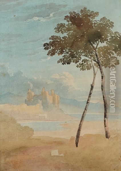 Conway Castle, North Wales Oil Painting - John Varley