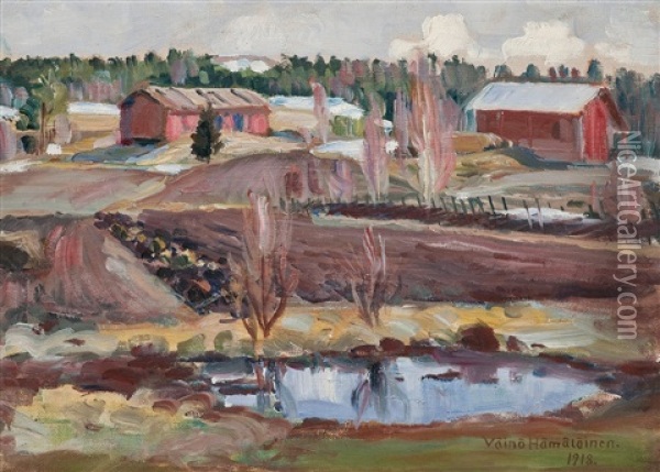 Early Spring Oil Painting - Vaeinoe Haemaelaeinen
