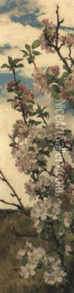 Apple Blossom Oil Painting - Alfred William Parsons