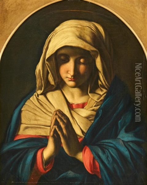 Virgin Mary In Prayer Oil Painting - Giovanni Battista Salvi (Il Sassoferrato)