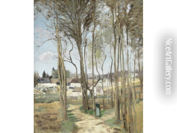 Le Village A Travers Les Arbres Oil Painting - Camille Pissarro