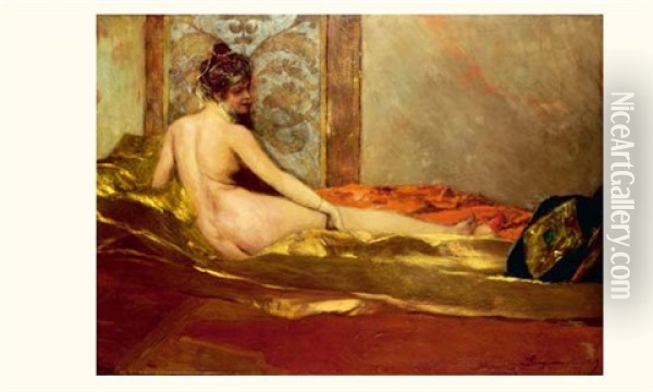 Odalisque Oil Painting - Jean Joseph Benjamin Constant