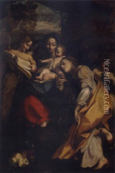 The Madonna Of Saint Jerome (day) Oil Painting -  Correggio