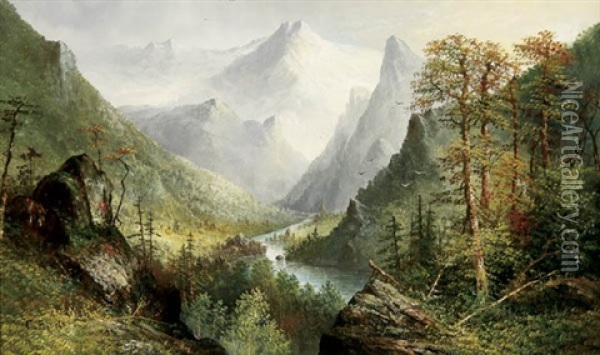Longs Peak, Rocky Mountains Oil Painting - Christian Eisele