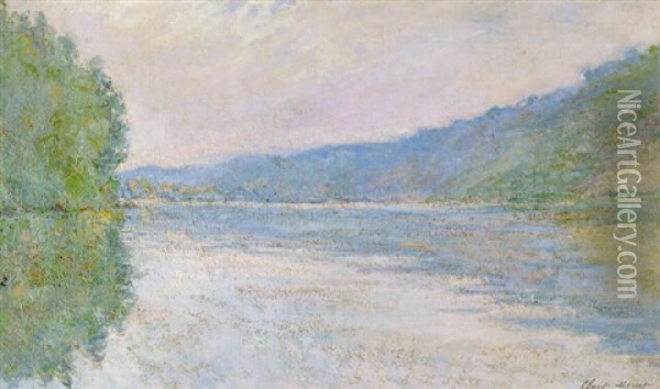 La Seine A Port-villez Oil Painting - Claude Monet