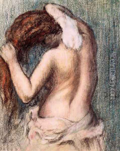 Woman Drying Herself VII Oil Painting - Edgar Degas