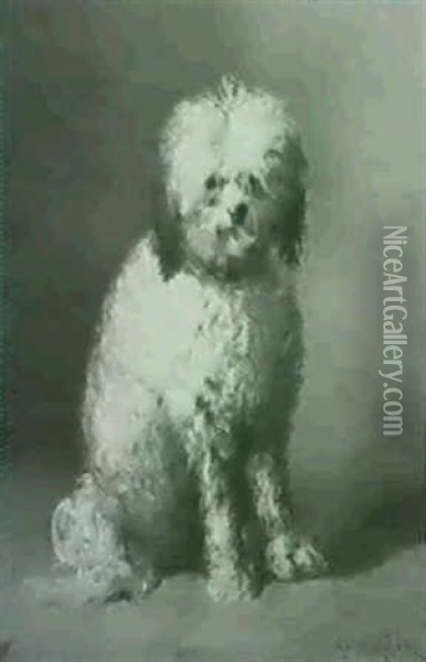 Le Chien Oil Painting - Germain Theodore Ribot