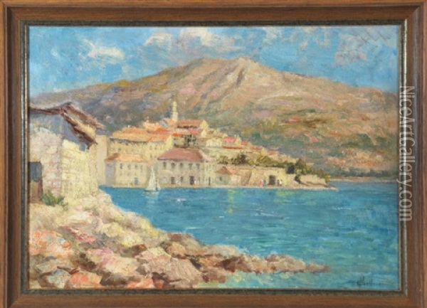 Sommerliche Stadt An Der Franzosischen Mittelmeerkuste Oil Painting - Charles Malfroy