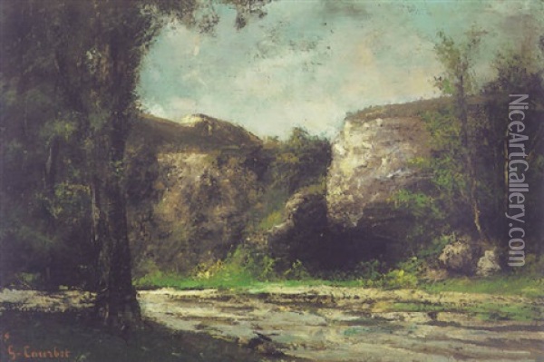 Vallee De Doubs Oil Painting - Gustave Courbet