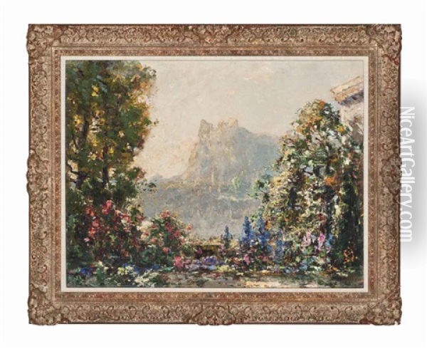 Alpine Landscape Oil Painting - Thomas Edwin Mostyn