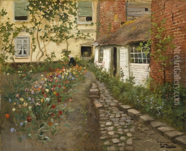 A Garden Path Oil Painting - Frits Thaulow