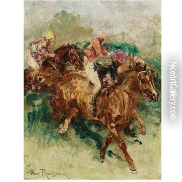 The Race Oil Painting - Henri Emilien Rousseau