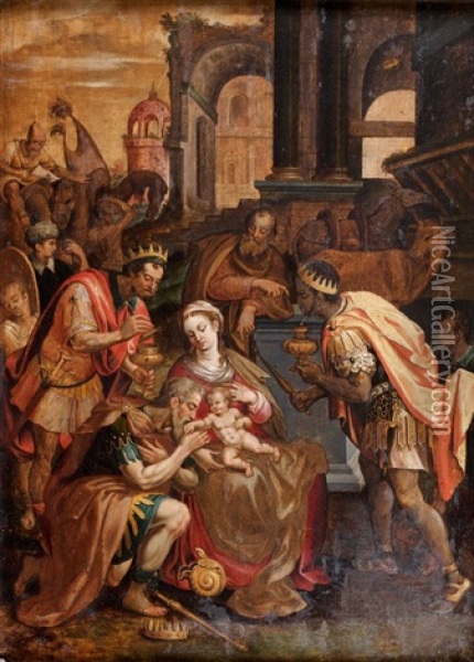 L'adoration Des Mages Oil Painting - Denys Calvaert