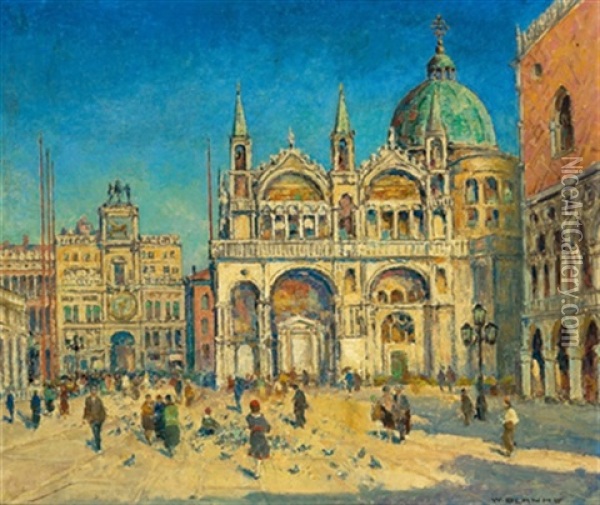 Motiv Aus Venedig Oil Painting - Wilhelm Blanke