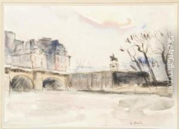 La Seine Et Le Pont-neuf Oil Painting - Maurice Asselin