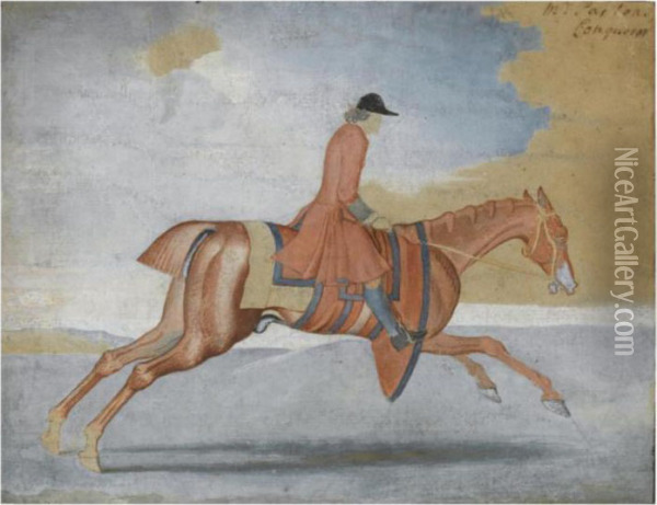 Mr Panton's Conqueror Oil Painting - James Seymour