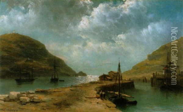 Hafenpartie Oil Painting - Johan Hendrik Meyer