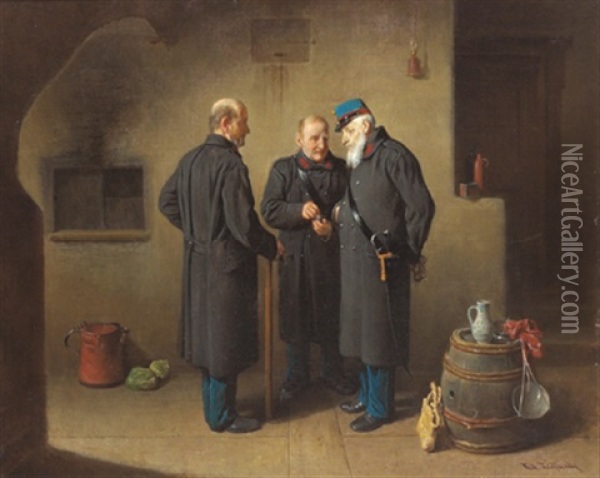 Eine Prise Schnupftabak Oil Painting - Friedrich Ritter von Malheim Friedlaender